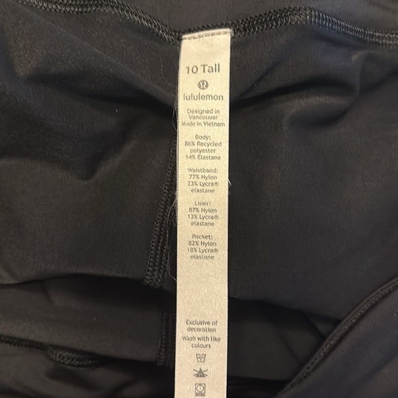 Lululemon Pace Rival Skirt (Tall) 4-Way Stretch 15" Women’s Size 10 Black EUC! - Picture 2 of 9